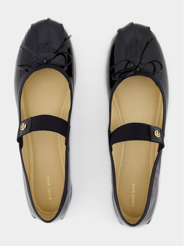 Jolie Flats Flat Shoes - ANINE BING - Leather - Black - ANINE BING - BALAAN 4