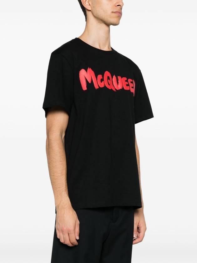 ALEXANDER MCQUEEN T-SHIRT GRAFFITI PRINT - ALEXANDER MCQUEEN - BALAAN 3