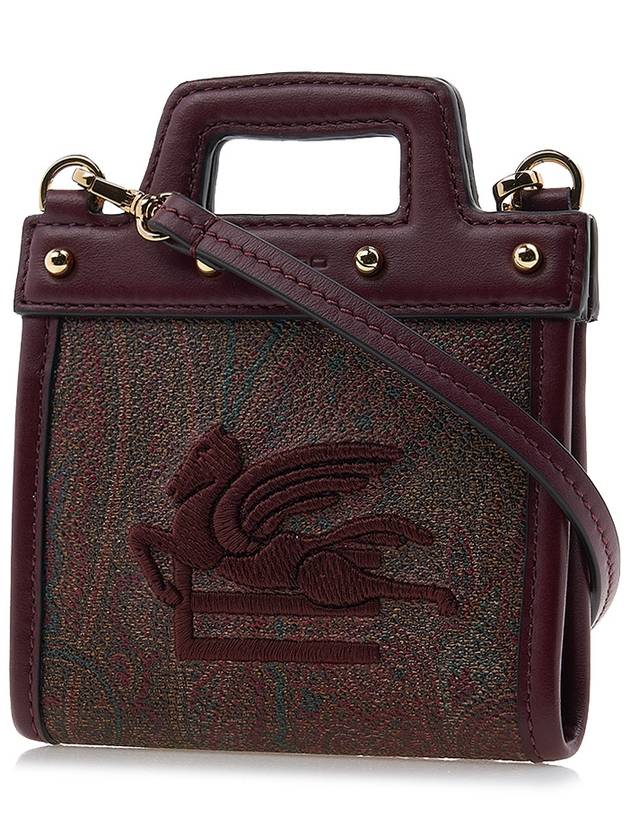 Logo Embroidery Paisley Print Card Wallet Brown - ETRO - BALAAN 3