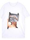 Men's Roman Lion Print Short Sleeve T-Shirt White - NEIL BARRETT - BALAAN 2