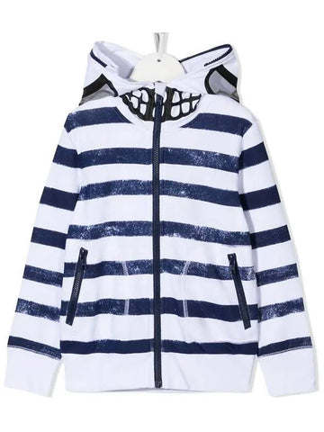 Kids Striped Hooded Zip Up Navy 602250 SQJ84 H402 - STELLA MCCARTNEY - BALAAN 1