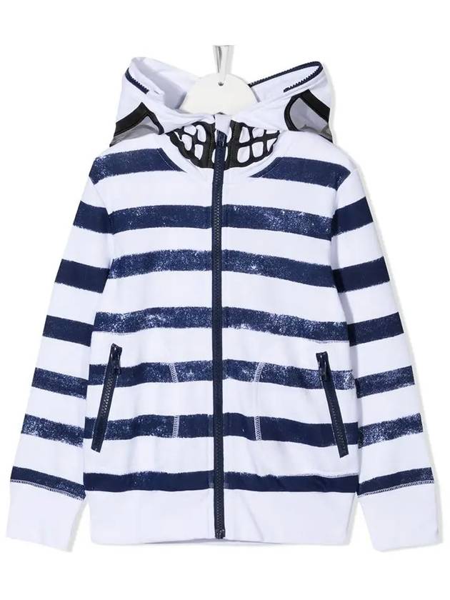 Kids Striped Hooded Zip Up Navy 602250 SQJ84 H402 - STELLA MCCARTNEY - BALAAN 2