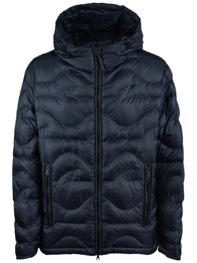 Paul & Shark Blue Nylon Down Jacket Monogram - PAUL & SHARK - BALAAN 1