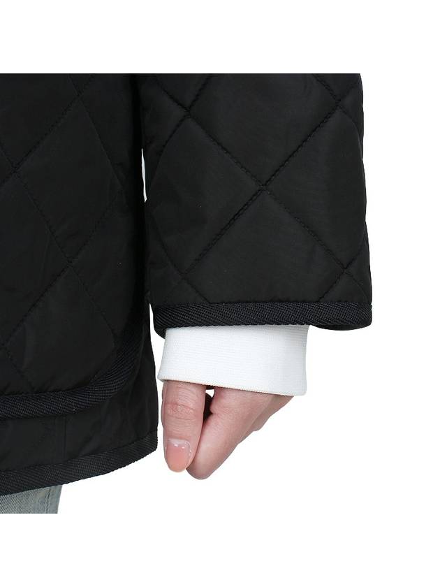 Diamond Quilted Long Nylon Jacket Black - BURBERRY - BALAAN 10