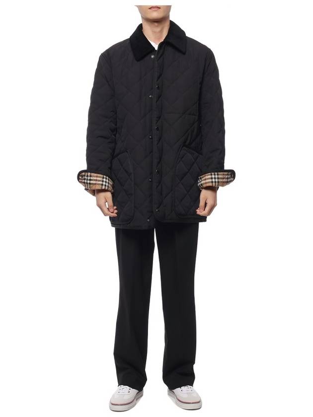 Quilted Thermoregulated Barn Jacket Black - BURBERRY - BALAAN 4