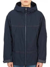 Men's Logo Applique Lightweight Zip-Up Hoodie Navy - BURBERRY - BALAAN 3