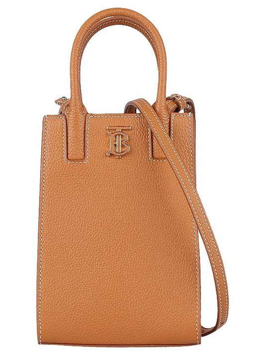 Grainy Leather Micro Francis Tote Bag Brown - BURBERRY - BALAAN 2