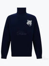 Fox Head Intarsia Comfort Turtleneck Ink Blue - MAISON KITSUNE - BALAAN 2