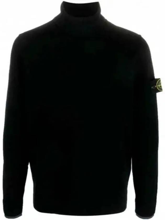 Wappen Patch Wool Turtleneck Black - STONE ISLAND - BALAAN 2