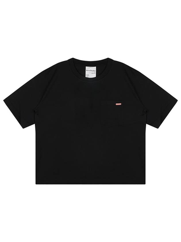 Logo Patch Short Sleeve T-Shirt Black - ACNE STUDIOS - BALAAN 2