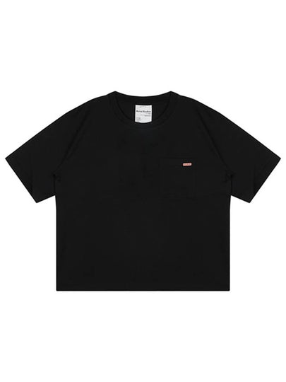 Logo Patch Short Sleeve T-Shirt Black - ACNE STUDIOS - BALAAN 2