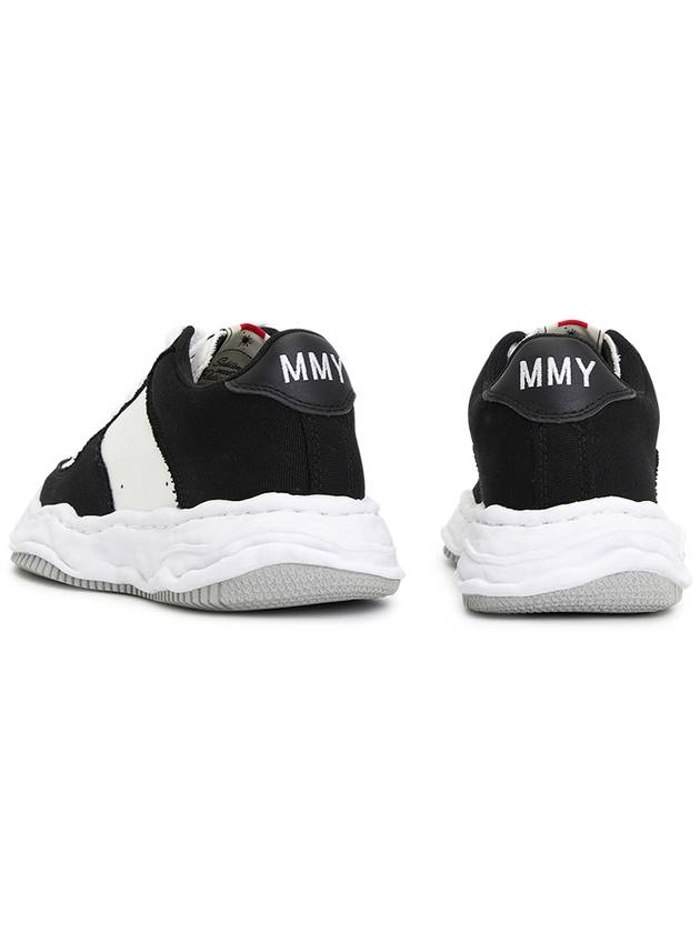 Wayne OG Sole Canvas Low Top Sneakers Black White - MAISON MIHARA YASUHIRO - BALAAN 7