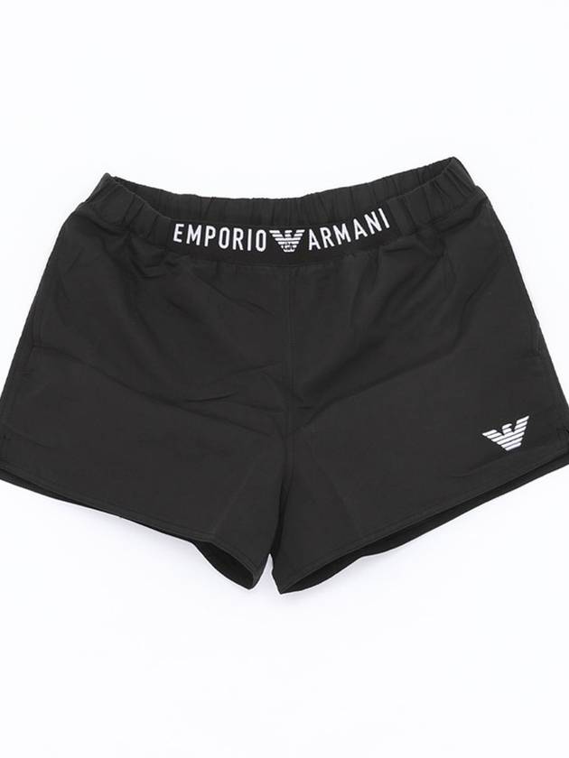 Logo Swim Shorts Black - EMPORIO ARMANI - BALAAN 4