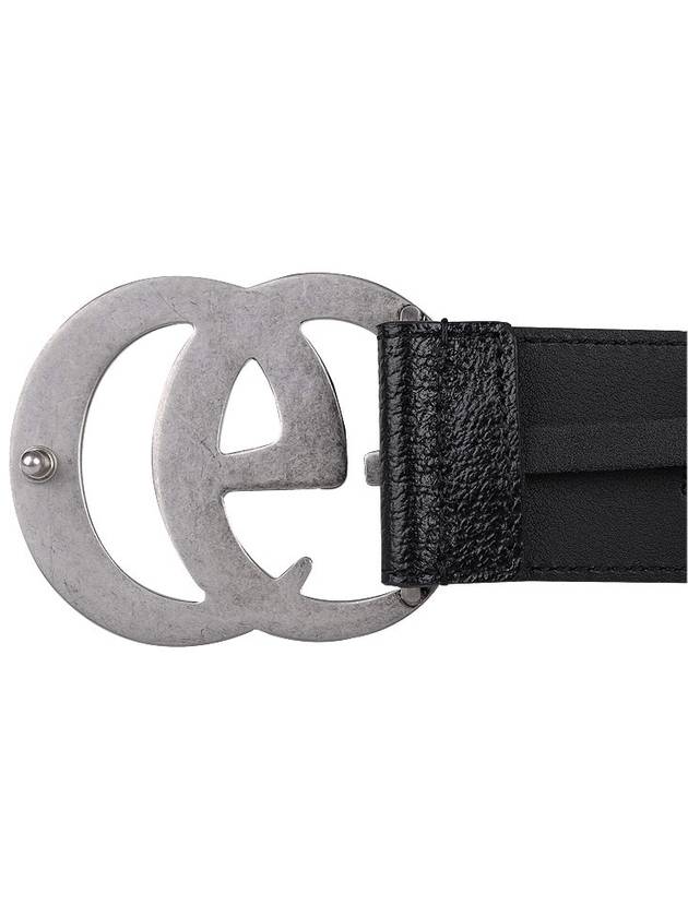 GG Marmont Double Buckle Belt Black Silver - GUCCI - BALAAN 7