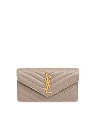 Cassandre Quilted Large Flap Wallet 372264AAA44_2826 - SAINT LAURENT - BALAAN 1