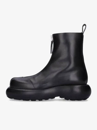 Square Toe Calf Leather Ankle Boots Black - JIL SANDER - BALAAN 2