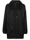 Women's Iole Logo Patch Windbreaker Black - MONCLER - BALAAN 1