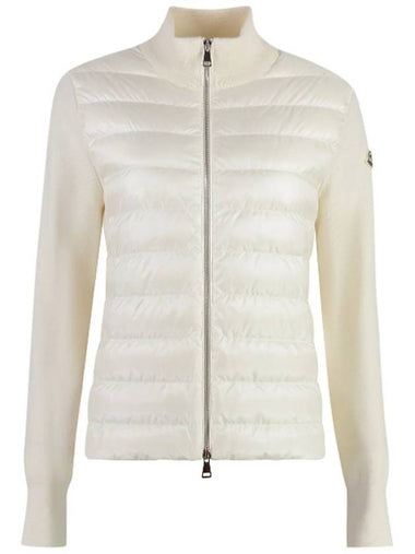 Women s Logo Patch Knit Padding Cream 9B00014M1131030 - MONCLER - BALAAN 1