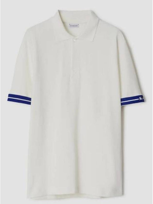 Men's Cotton Polo Shirt White - BURBERRY - BALAAN 2