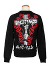 Dollar Print Cotton Sweatshirt Black - PHILIPP PLEIN - BALAAN 4