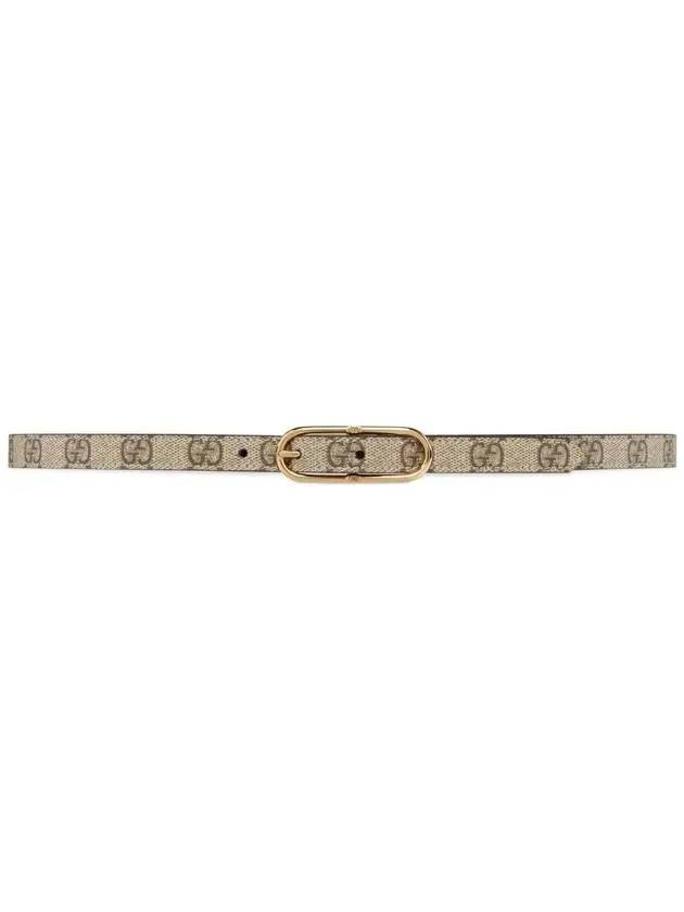 Jackie Thin GG Supreme Canvas Belt Beige - GUCCI - BALAAN 1