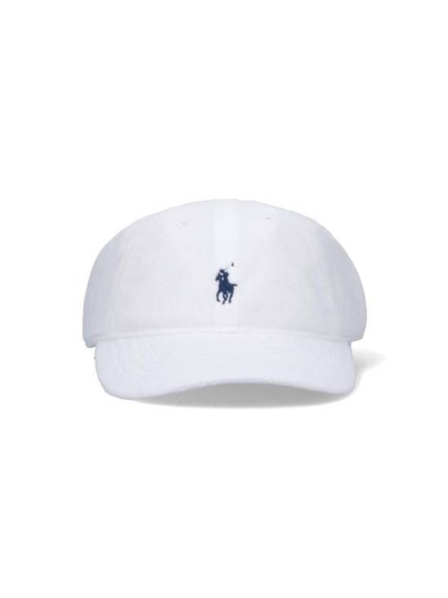 Pony Logo Cotton Terry Ball Cap White - POLO RALPH LAUREN - BALAAN 2