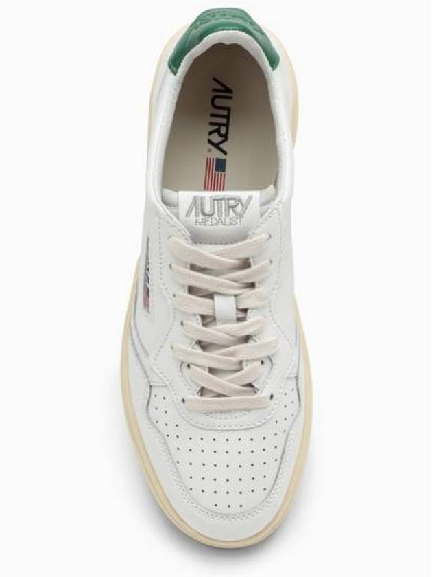 Medalist Green Tab Leather Low Top Sneakers White - AUTRY - BALAAN 4