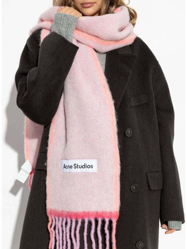 Mohair Wool Fringe Muffler Pink - ACNE STUDIOS - BALAAN 5