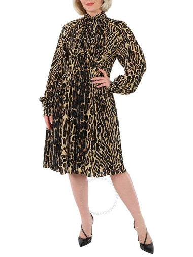 Burberry Ladies Embellished Leopard Silk Dress, Brand Size 8 (US Size 6) - BURBERRY - BALAAN 1