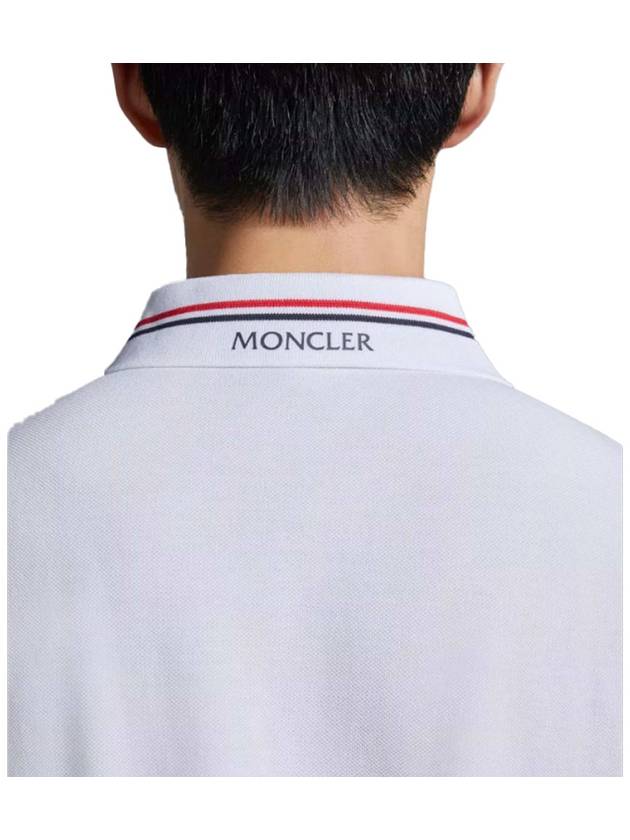 Logo Patch Polo Shirt White - MONCLER - BALAAN 7