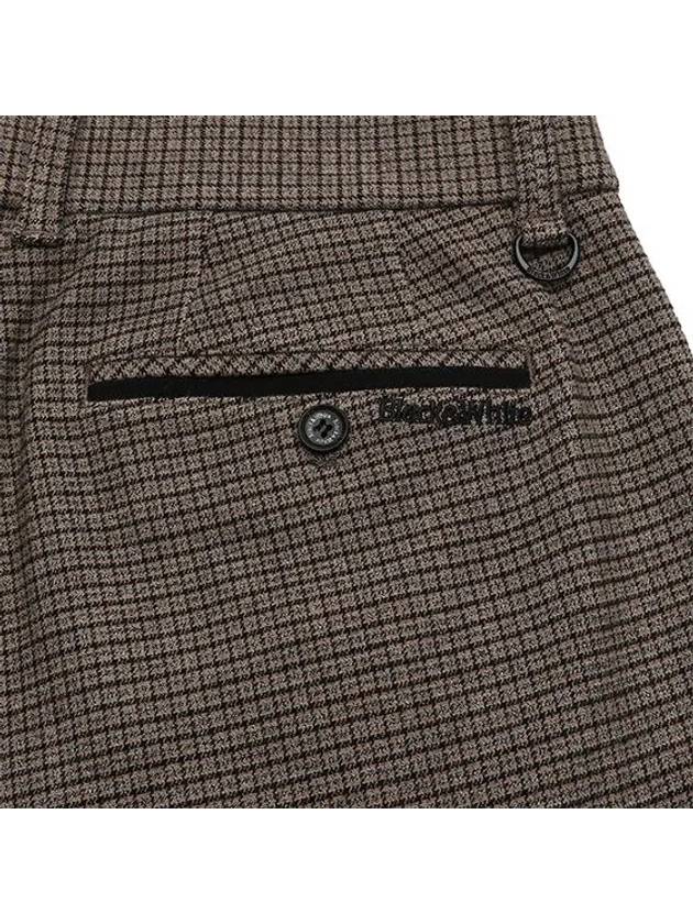 Men s Check Pattern Winter Pants 5092GBWP BROWN - BLACK&WHITE - BALAAN 4