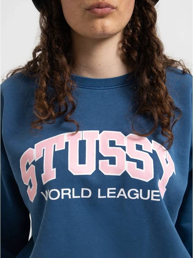 AU Australian World League Sweatshirt ST135301 Pigment Blue WOMENS - STUSSY - BALAAN 3