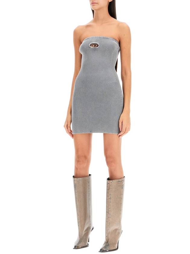 Women s M Scolo Logo Plaque Sleeveless Short Dress Gray - DIESEL - BALAAN 5