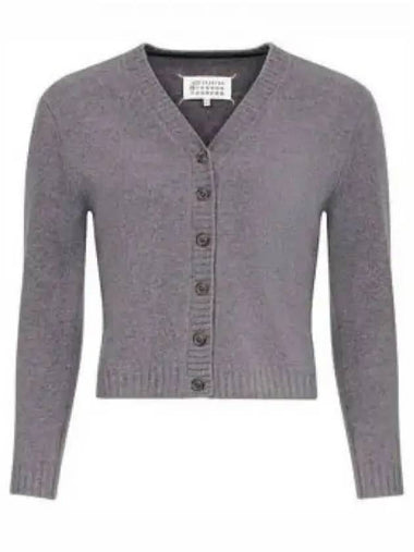 4 Stitch Lambswool Cardigan Charcoal - MAISON MARGIELA - BALAAN 1