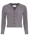 4 Stitch Lambswool Cardigan Charcoal - MAISON MARGIELA - BALAAN 1