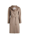 LILIA Cashmere High Neck Single Coat Brown - MAX MARA - BALAAN.