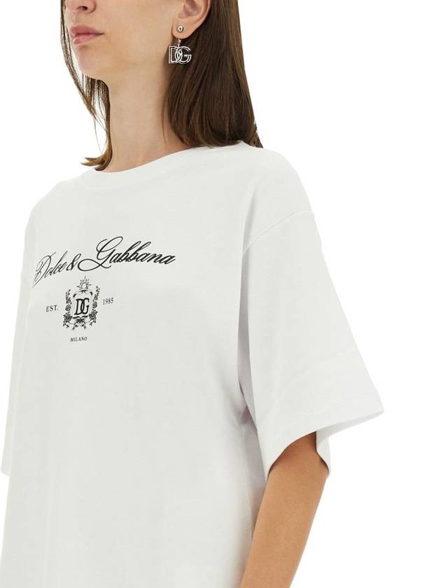 Dolce & Gabbana T-Shirt With Lettering Logo - DOLCE&GABBANA - BALAAN 4