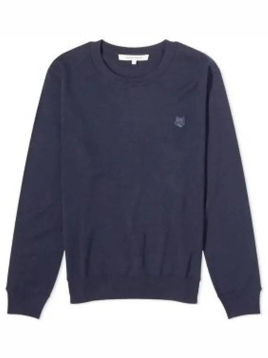 Bold Fox Head Wool Knit Top Ink Blue - MAISON KITSUNE - BALAAN 2