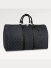 Keepall 55 Bandouliere Monogram Eclipse Duffel Bag Black - LOUIS VUITTON - BALAAN 6