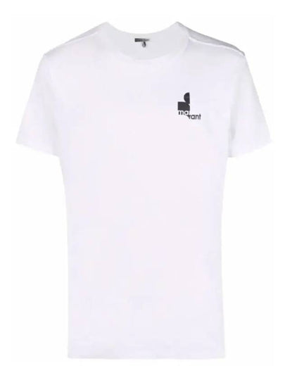 Zafferh Logo Print Cotton Short Sleeve T-Shirt White - ISABEL MARANT - BALAAN 2