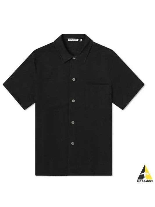 Box Boucle Short Sleeve Shirt Black - OUR LEGACY - BALAAN 2