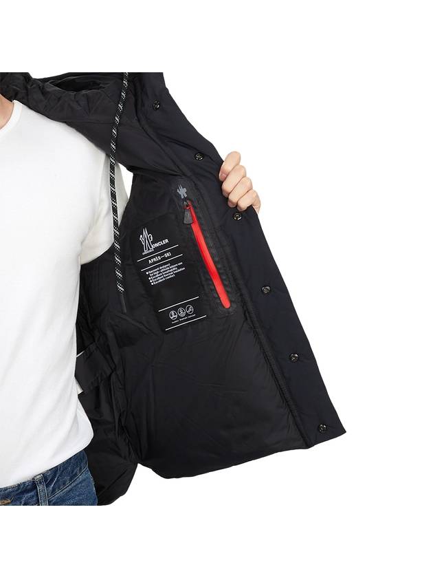 Grenoble Baldy Hooded Down Vest Black - MONCLER - BALAAN 11