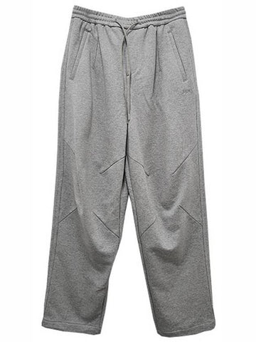 Cut Design Cotton Track Pants Light Grey - JUUN.J - BALAAN 1