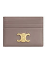 Triomphe Shiny Calfskin Card Wallet Pebble - CELINE - BALAAN 1