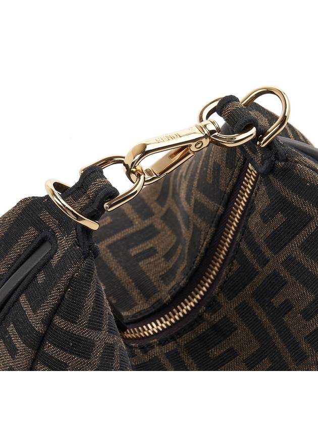 FF Jacquard Fabric Mini Cross Bag Brown - FENDI - BALAAN 10