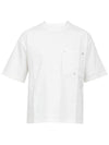 Rivet Pocket Detail Short Sleeve T-Shirt White - BOTTEGA VENETA - BALAAN 1