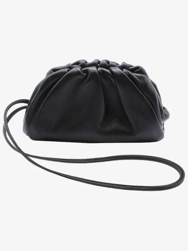 Women's Nappa Leather Mini Pouch Coin Purse Black - BOTTEGA VENETA - BALAAN.