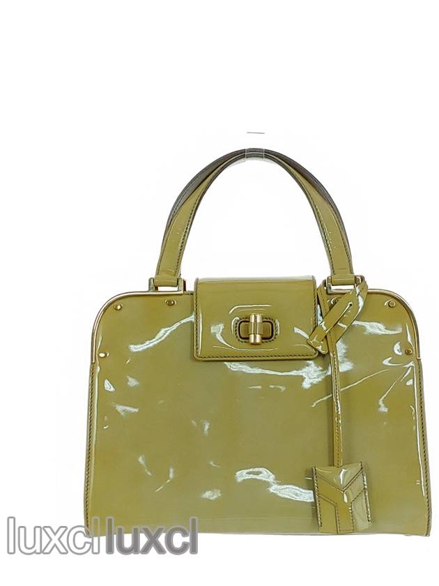 YSL Yip Vintage Cabas Patent Satchel Tote Bag - SAINT LAURENT - BALAAN 2