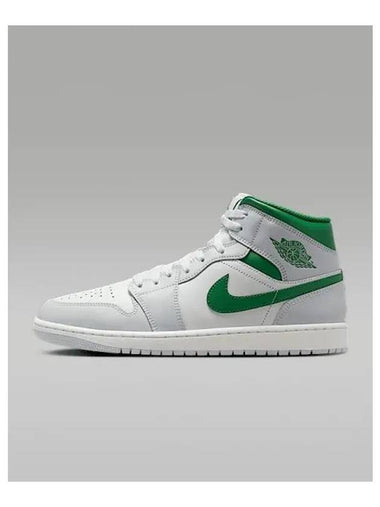 Air Jordan 1 Mid Men s Sneakers Summit White Pure Platinum Fine Green DQ8426 142 756932 - NIKE - BALAAN 1