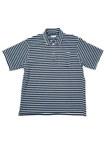 24 Polo Shirt A NavyWhite PC Stripe Jersey 24S1B036 OR099 NL001 - ENGINEERED GARMENTS - BALAAN 1